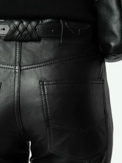 Best Zadig & Voltaire Push Leather Pants Black