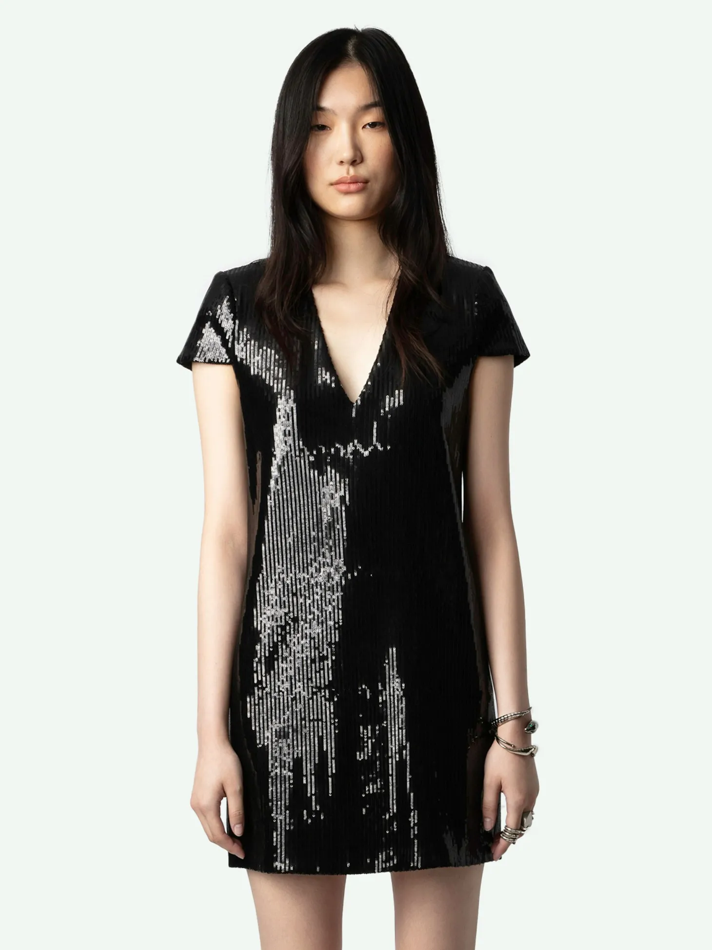 New Zadig & Voltaire Rashu Sequin DressNEW Black