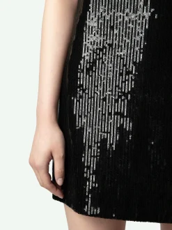 New Zadig & Voltaire Rashu Sequin DressNEW Black