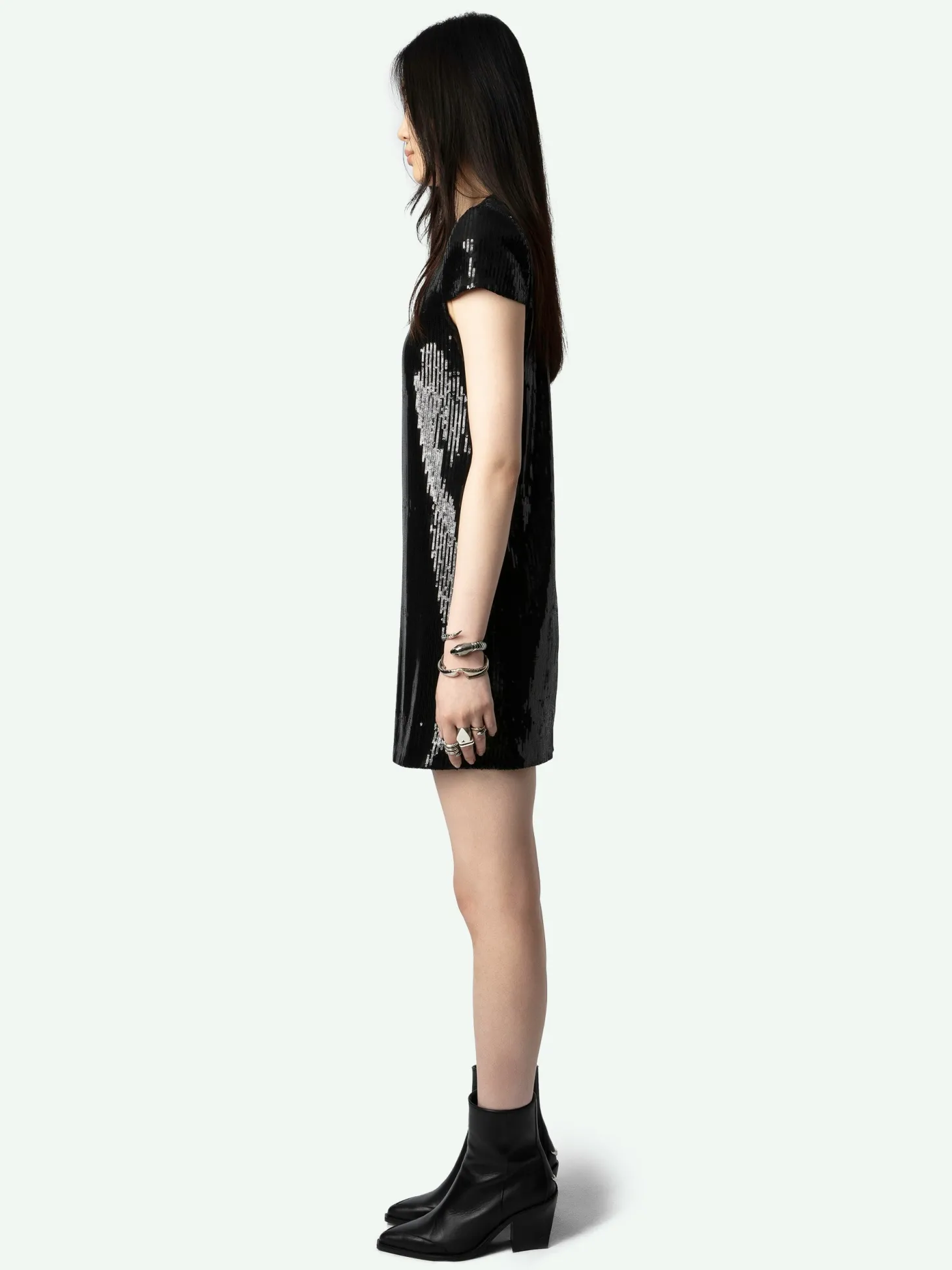 New Zadig & Voltaire Rashu Sequin DressNEW Black