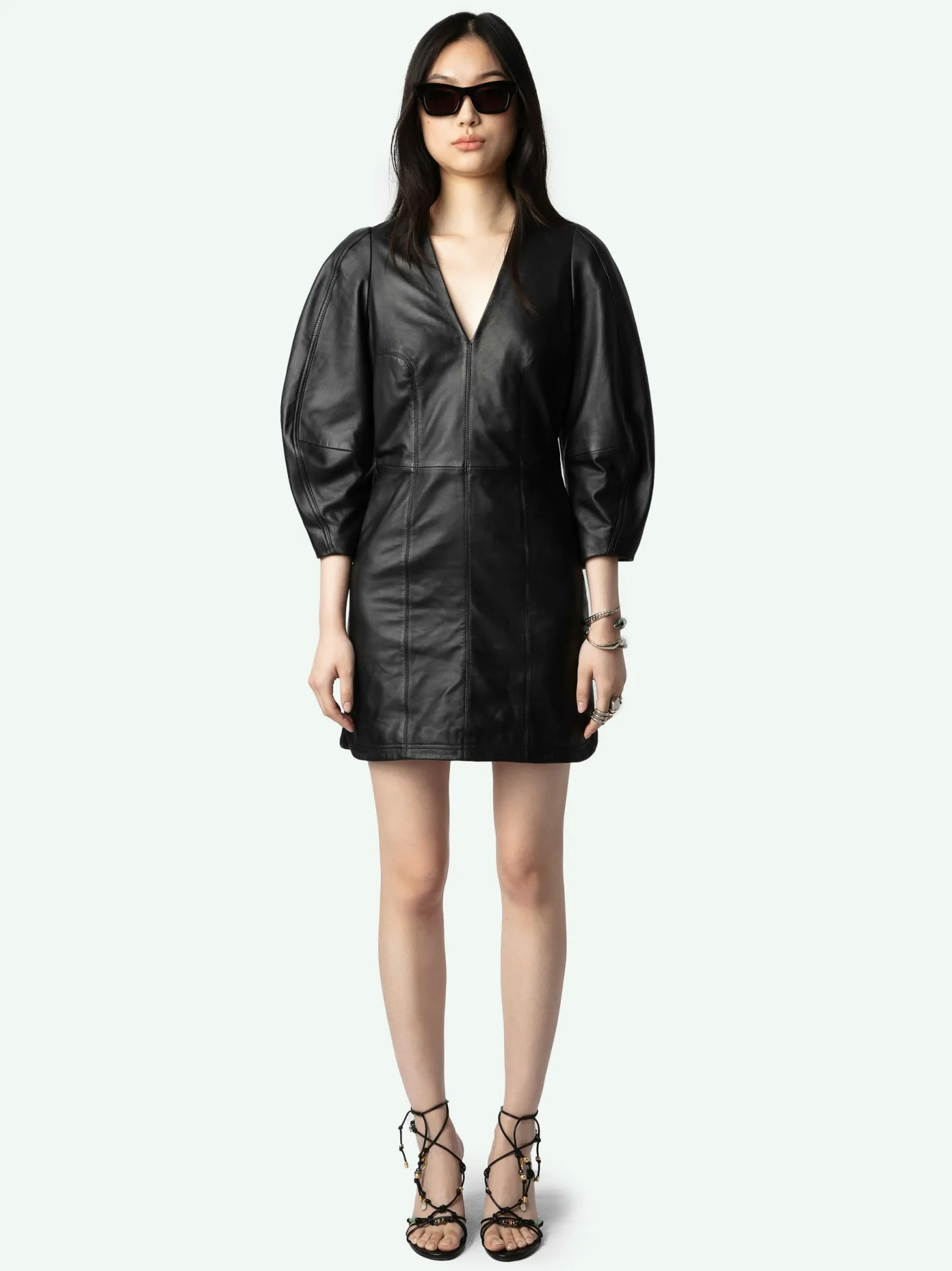 Shop Zadig & Voltaire Rean Leather DressNEW Black