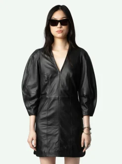 Shop Zadig & Voltaire Rean Leather DressNEW Black