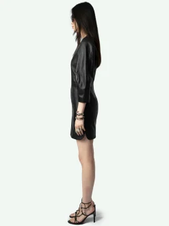 Shop Zadig & Voltaire Rean Leather DressNEW Black