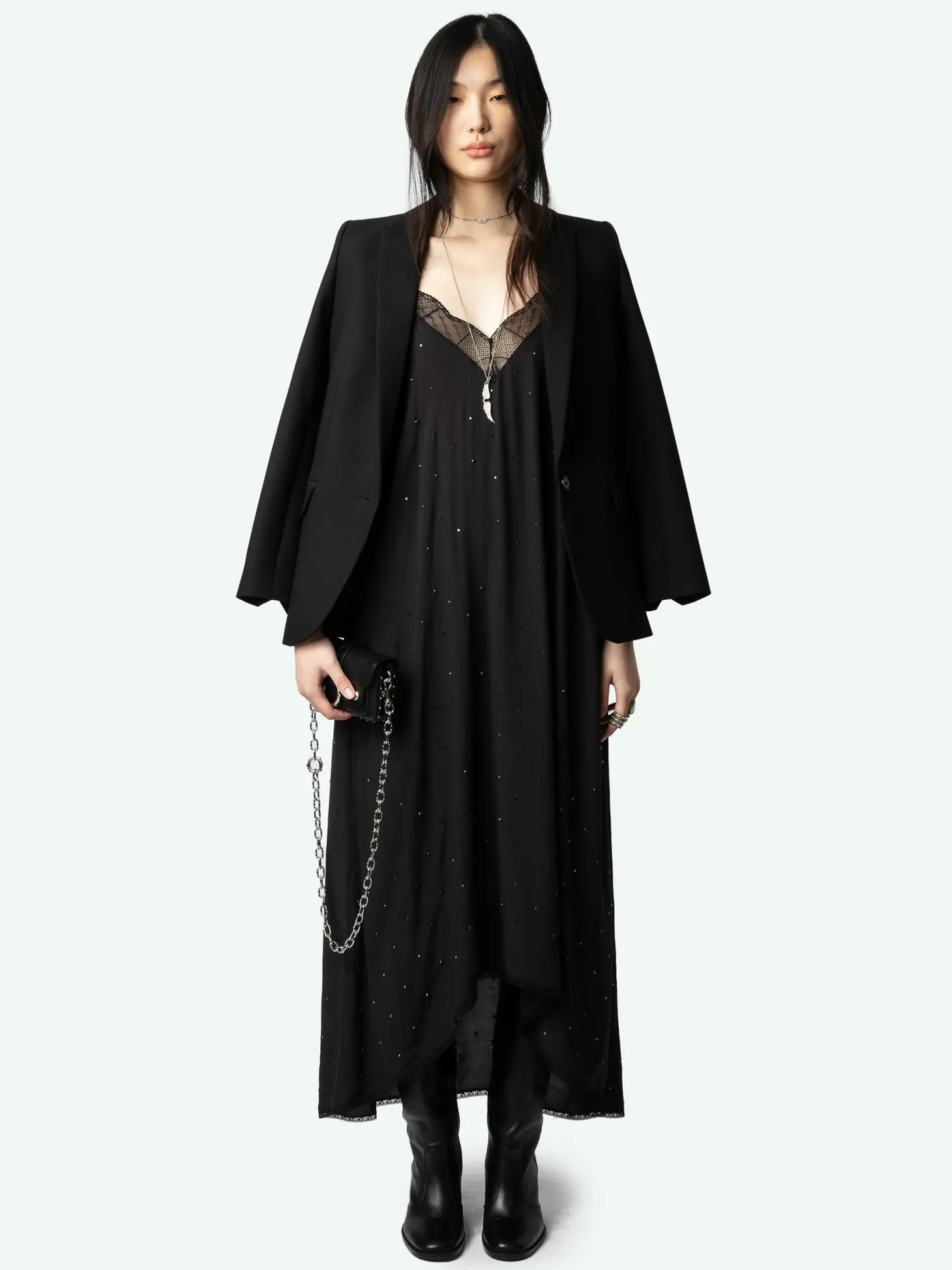 New Zadig & Voltaire Risty Diamanté DressNEW Stone