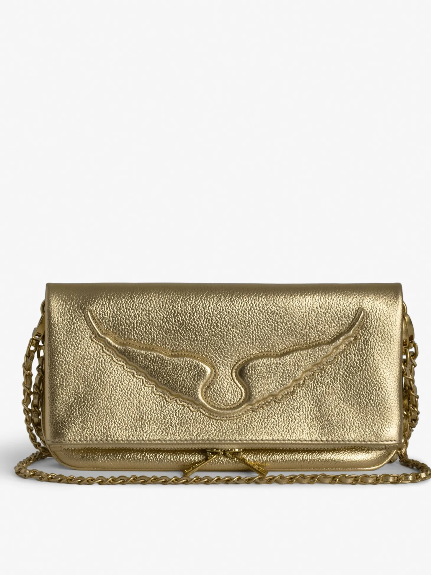 Sale Zadig & Voltaire Rock Clutch Gold