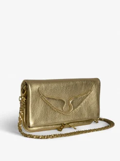 Sale Zadig & Voltaire Rock Clutch Gold
