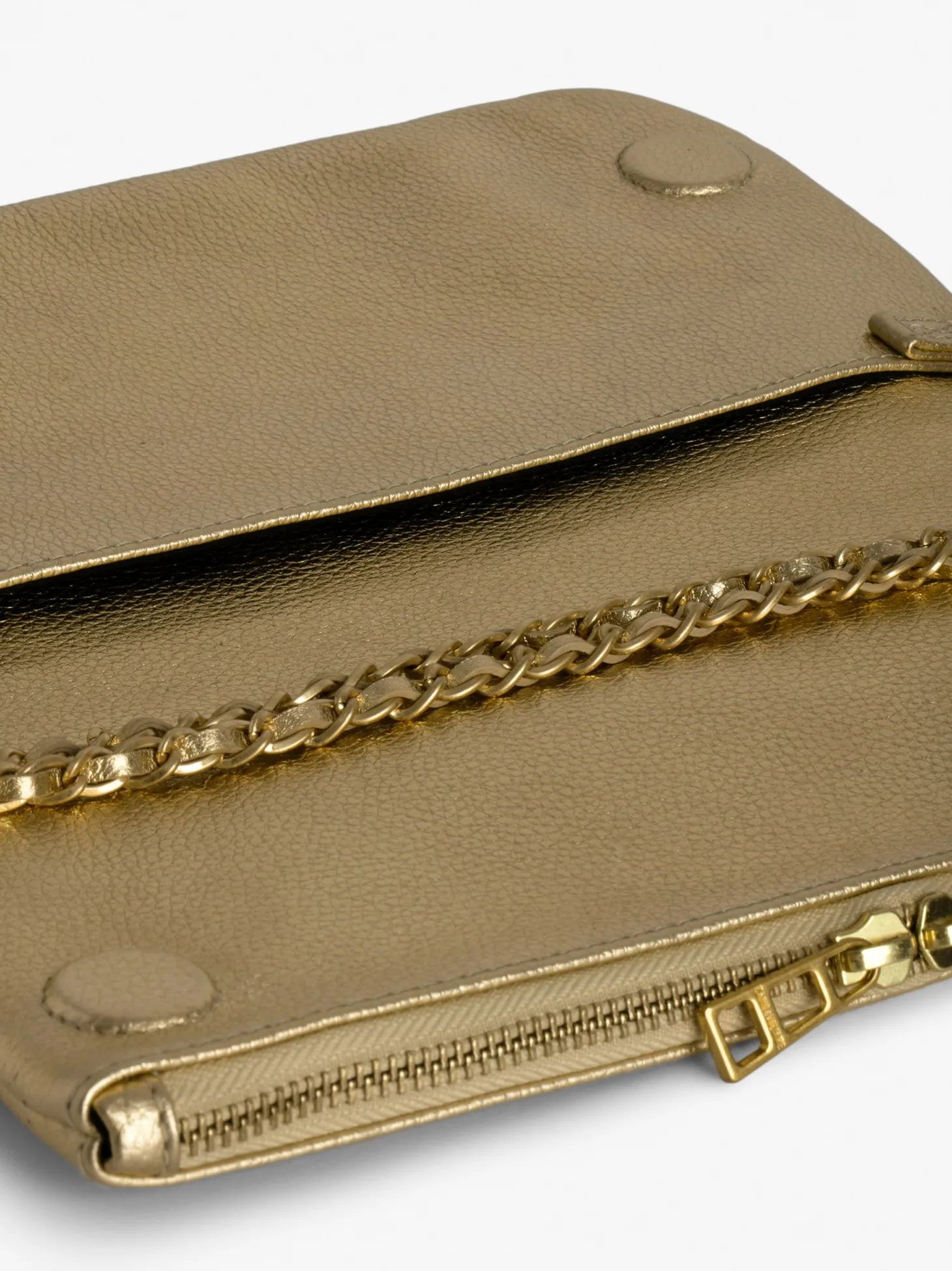 Sale Zadig & Voltaire Rock Clutch Gold
