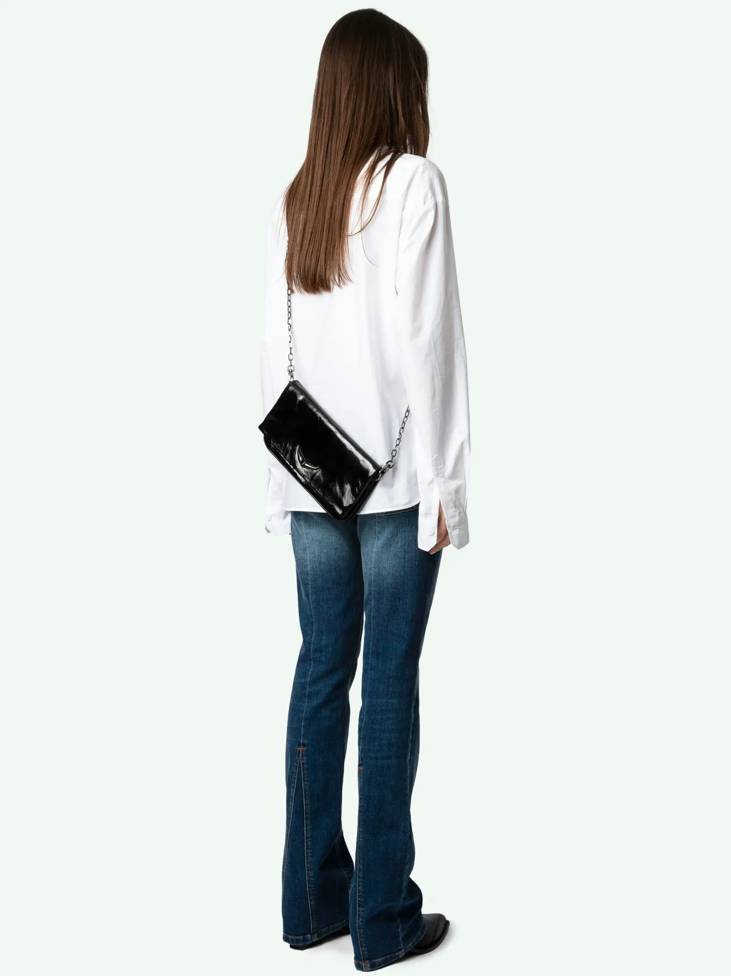 Hot Zadig & Voltaire Rock Eternal ClutchNEW Black