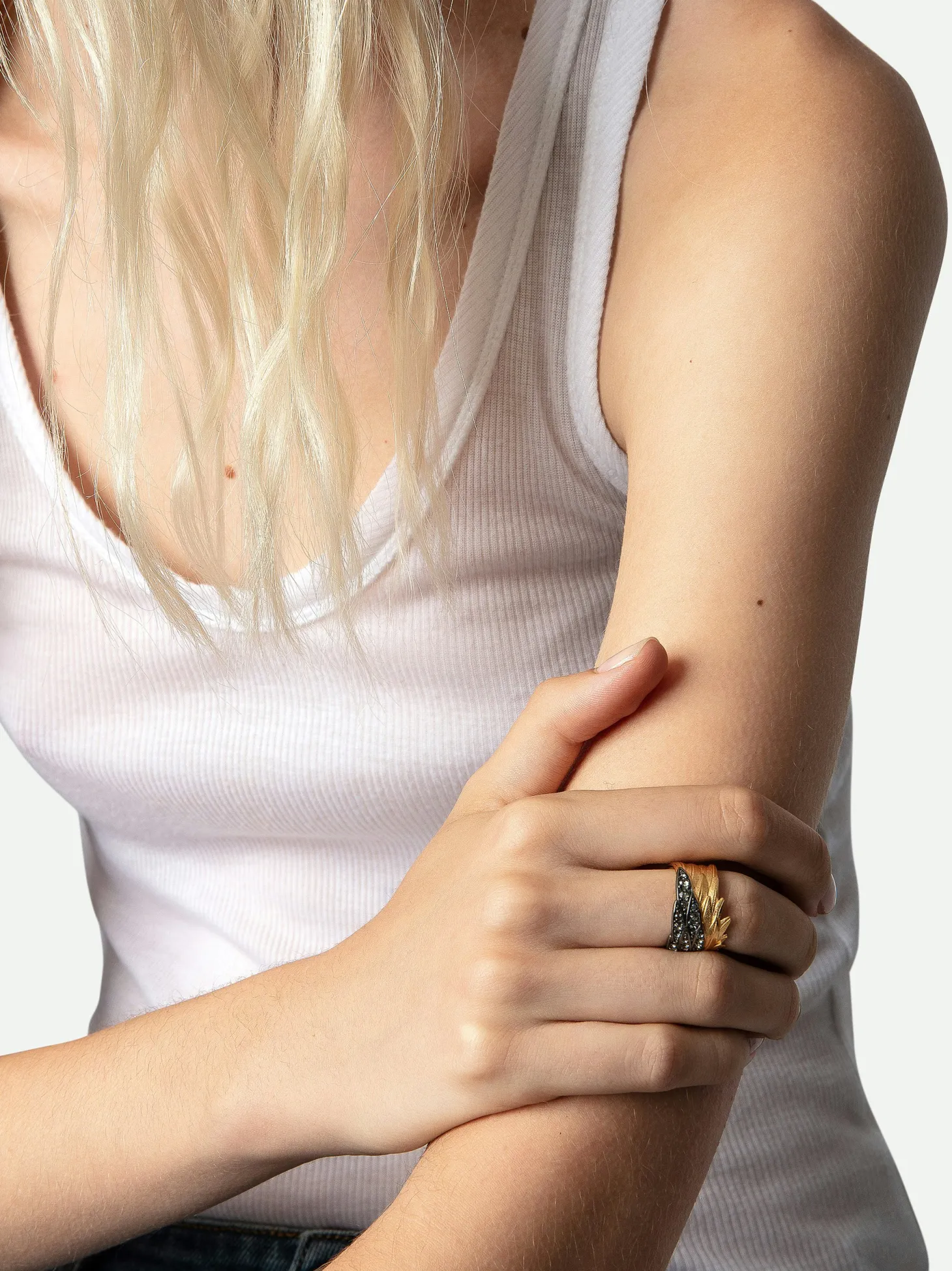 Cheap Zadig & Voltaire Rock Feather Ring Oldgold
