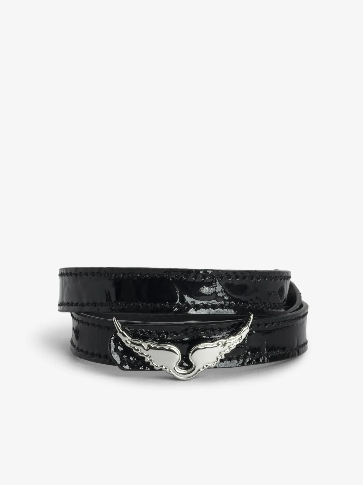 Store Zadig & Voltaire Rock Leather BraceletNEW Black