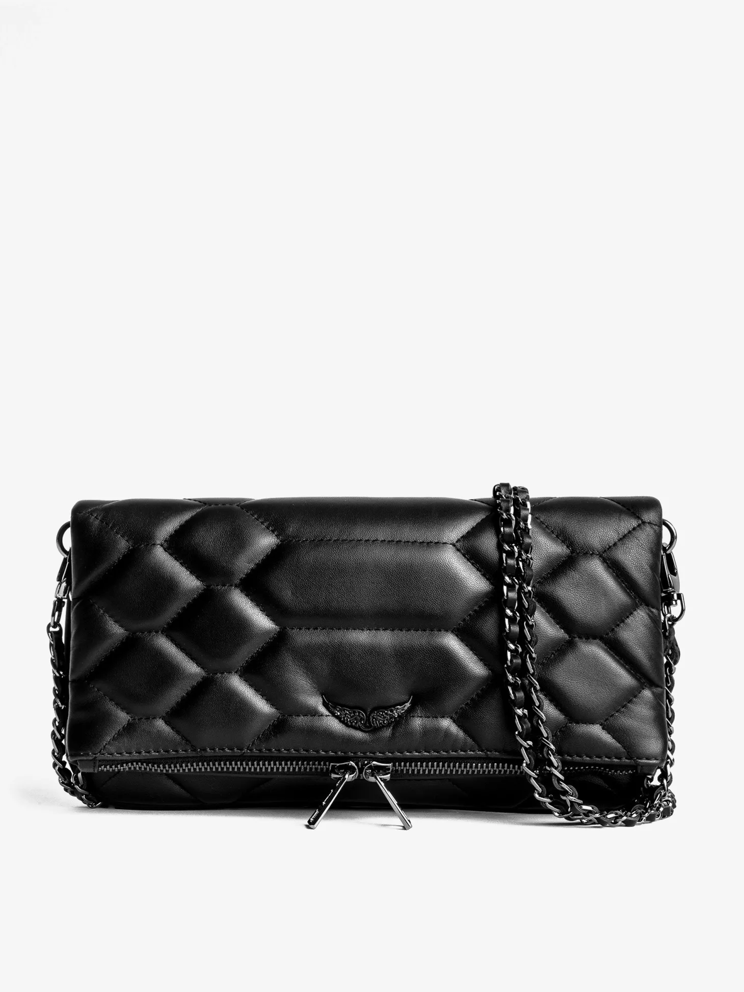 Clearance Zadig & Voltaire Rock Mat XL Scale ClutchICONIC Black