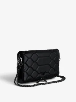 Clearance Zadig & Voltaire Rock Mat XL Scale ClutchICONIC Black