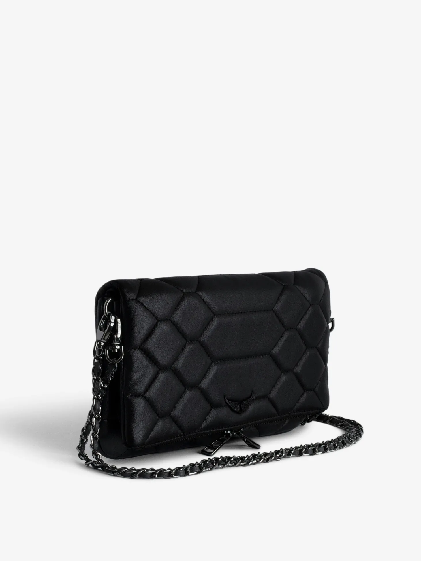 Clearance Zadig & Voltaire Rock Mat XL Scale ClutchICONIC Black