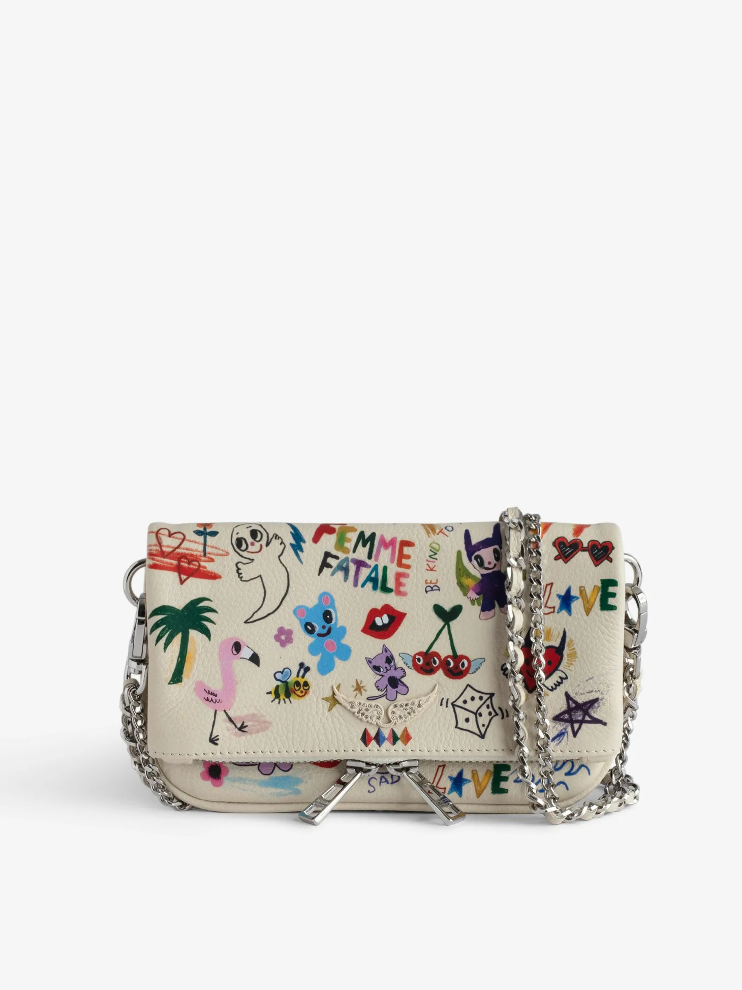 New Zadig & Voltaire Rock Nano Clutch Flash