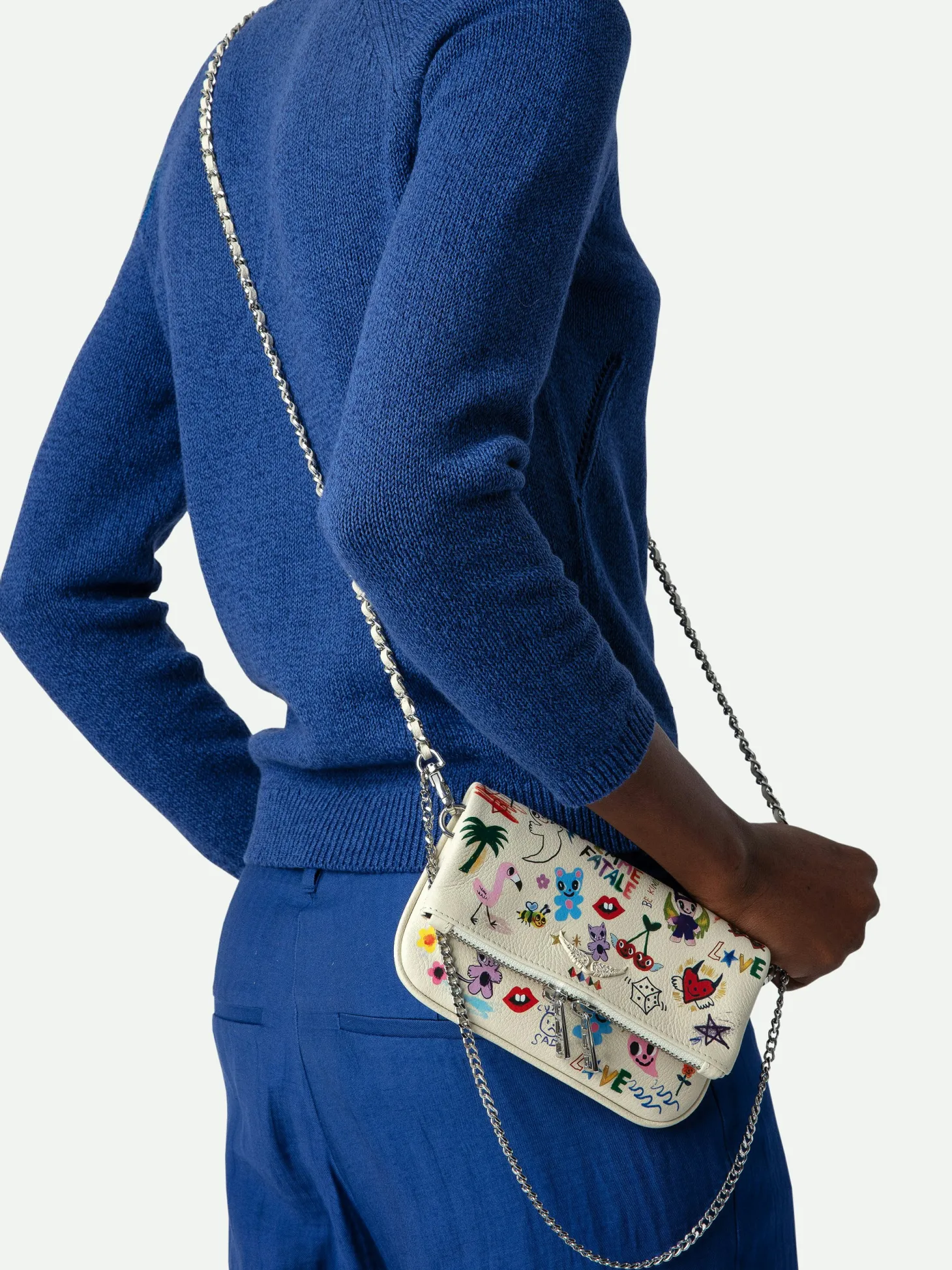 New Zadig & Voltaire Rock Nano Clutch Flash