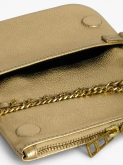 New Zadig & Voltaire Rock Nano Clutch Gold