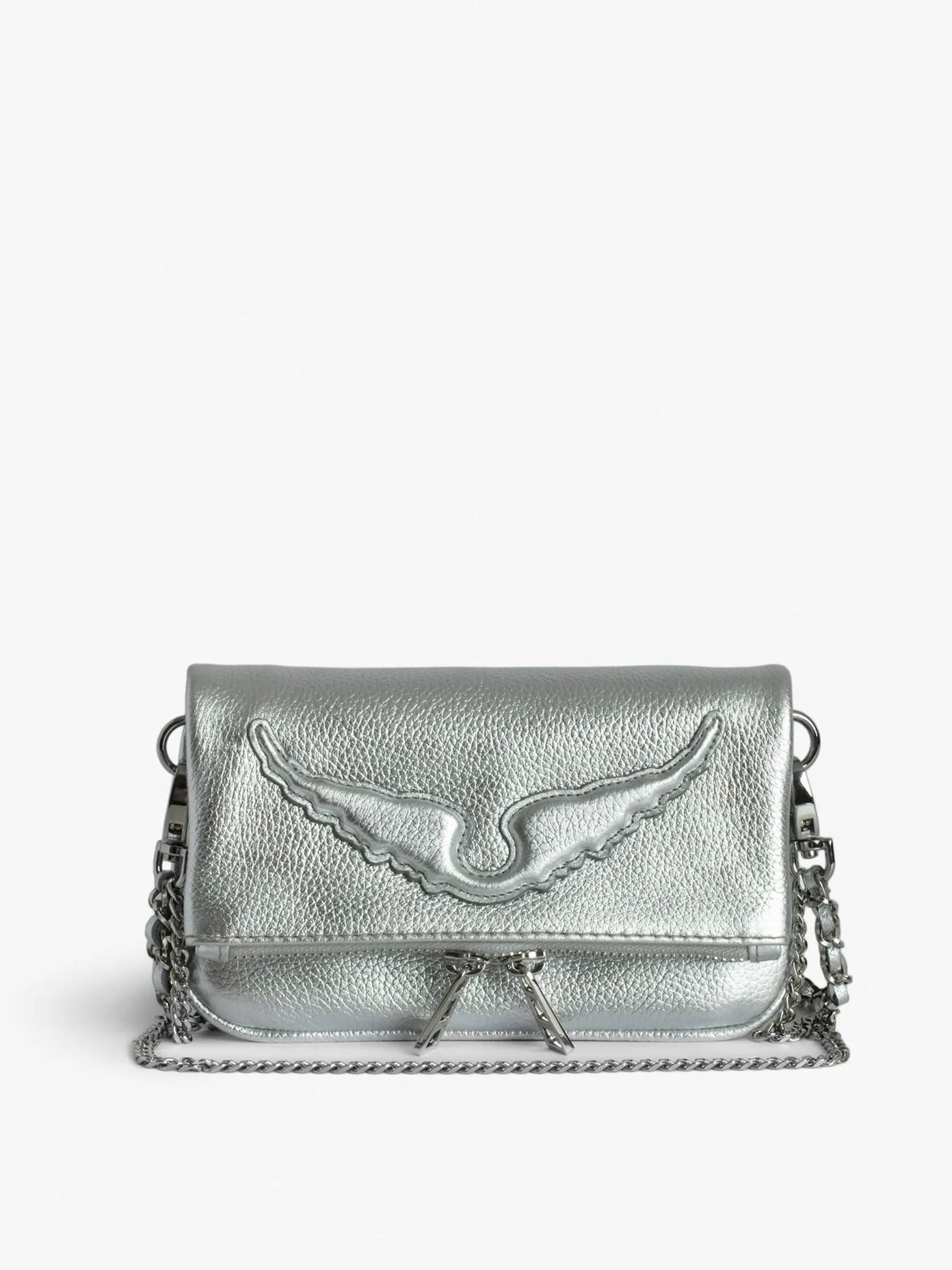 Flash Sale Zadig & Voltaire Rock Nano Clutch Silver