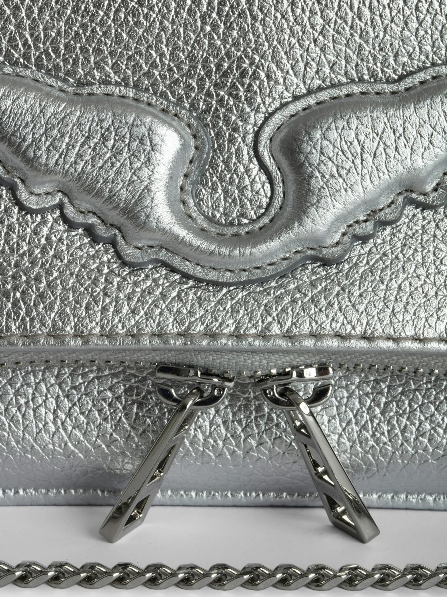 Flash Sale Zadig & Voltaire Rock Nano Clutch Silver