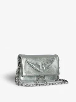 Flash Sale Zadig & Voltaire Rock Nano Clutch Silver