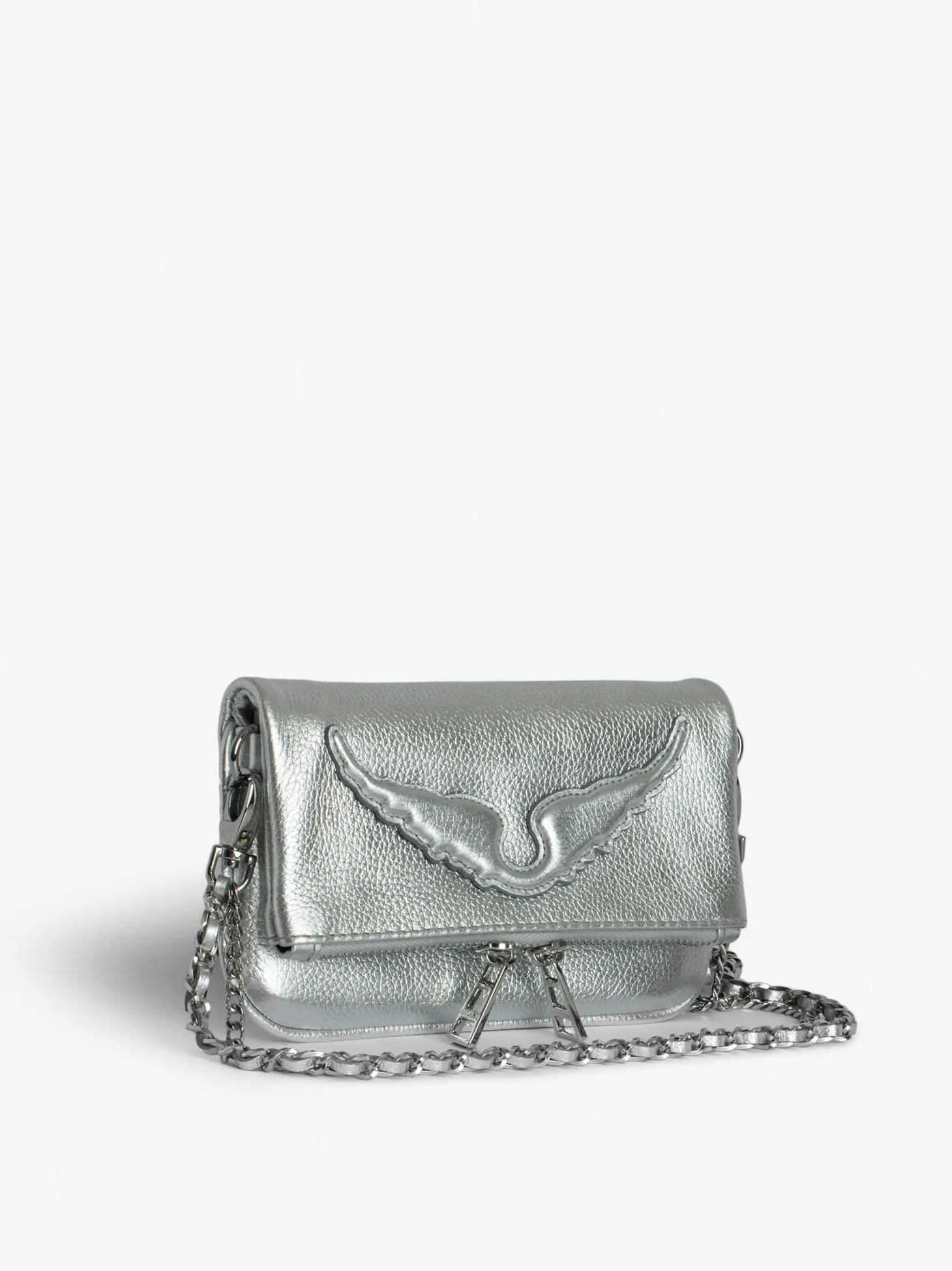 Flash Sale Zadig & Voltaire Rock Nano Clutch Silver