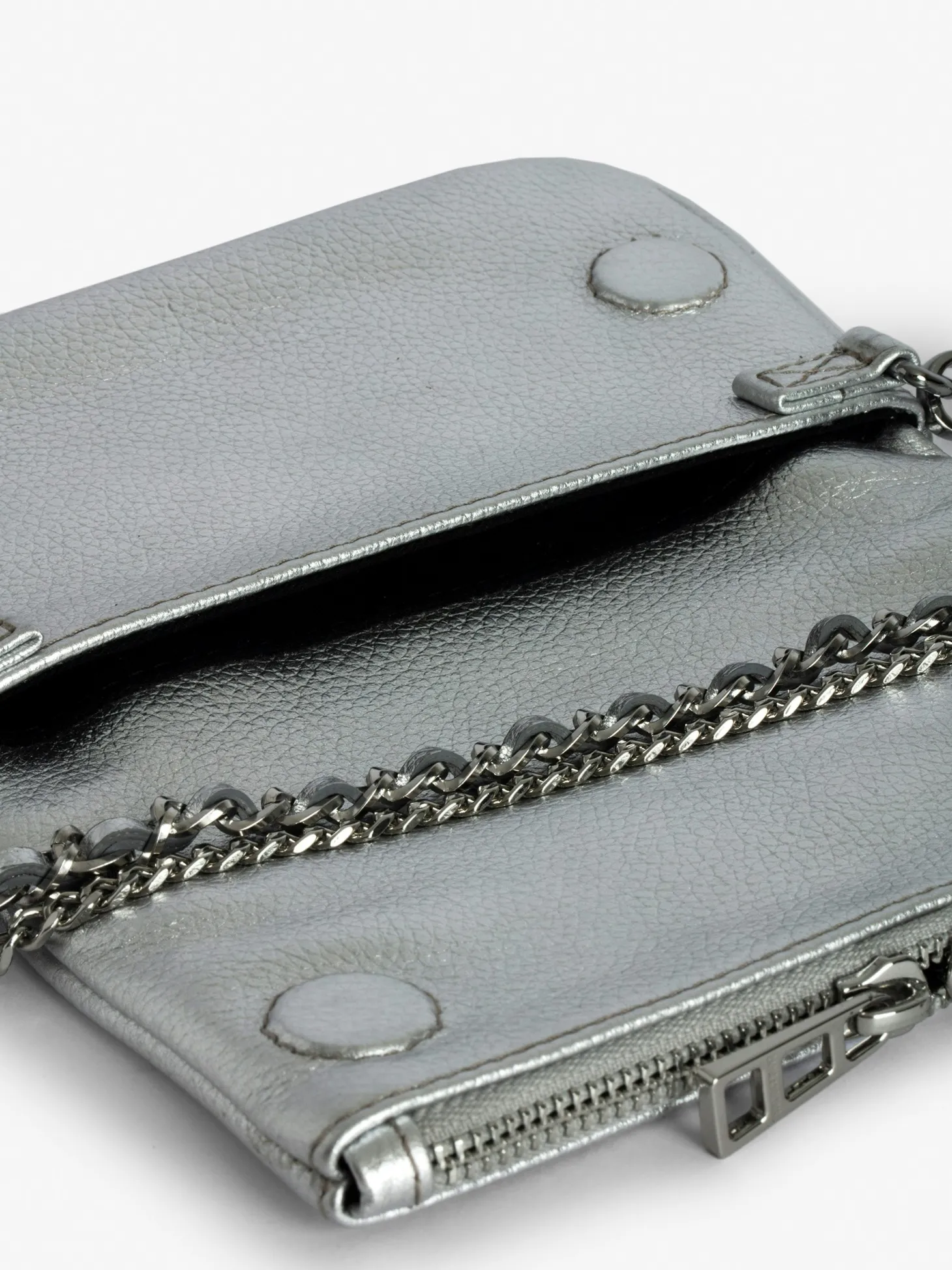 Flash Sale Zadig & Voltaire Rock Nano Clutch Silver