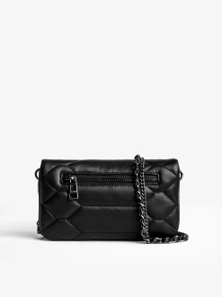 Discount Zadig & Voltaire Rock Nano Quilted Leather ClutchICONIC Black