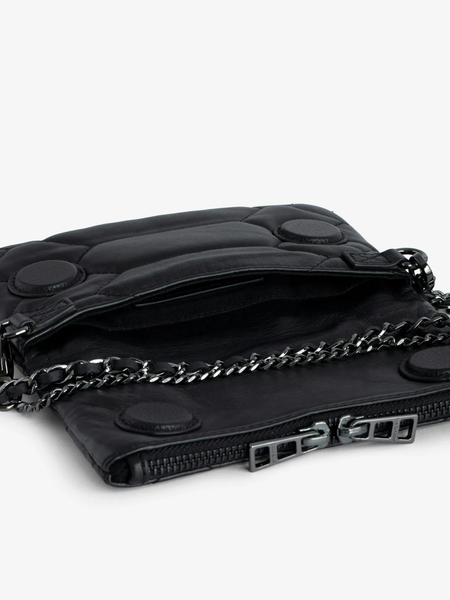 Discount Zadig & Voltaire Rock Nano Quilted Leather ClutchICONIC Black