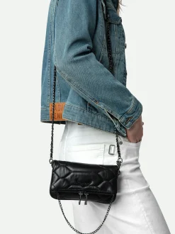 Discount Zadig & Voltaire Rock Nano Quilted Leather ClutchICONIC Black