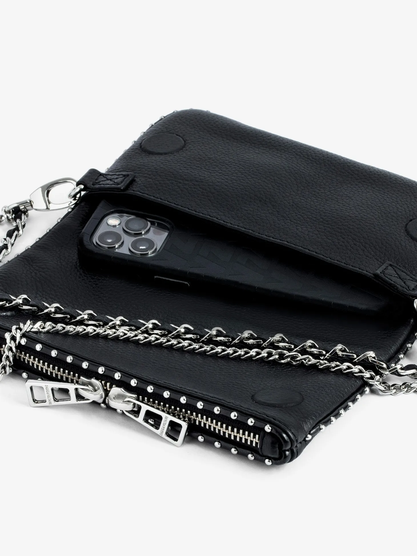 Flash Sale Zadig & Voltaire Rock Nano Studs ClutchICONIC Black