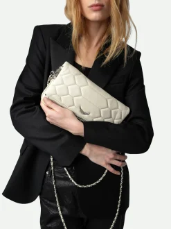 Shop Zadig & Voltaire Rock Quilted ClutchICONIC Flash