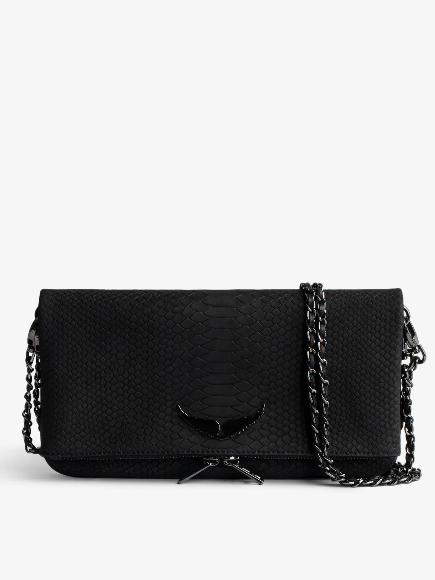 Discount Zadig & Voltaire Rock Soft Savage ClutchICONIC Black