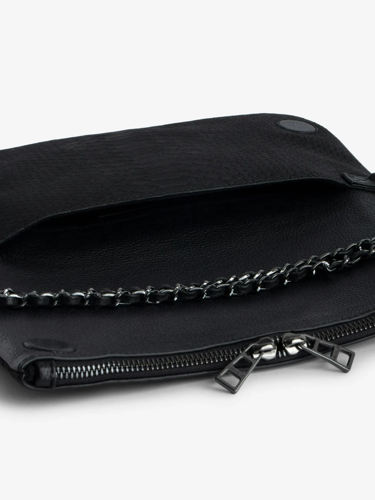 Discount Zadig & Voltaire Rock Soft Savage ClutchICONIC Black