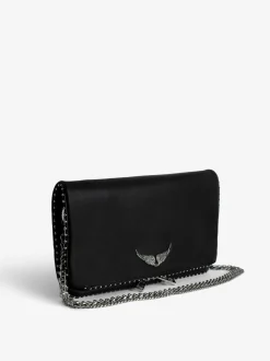 Fashion Zadig & Voltaire Rock Studs ClutchICONIC Black