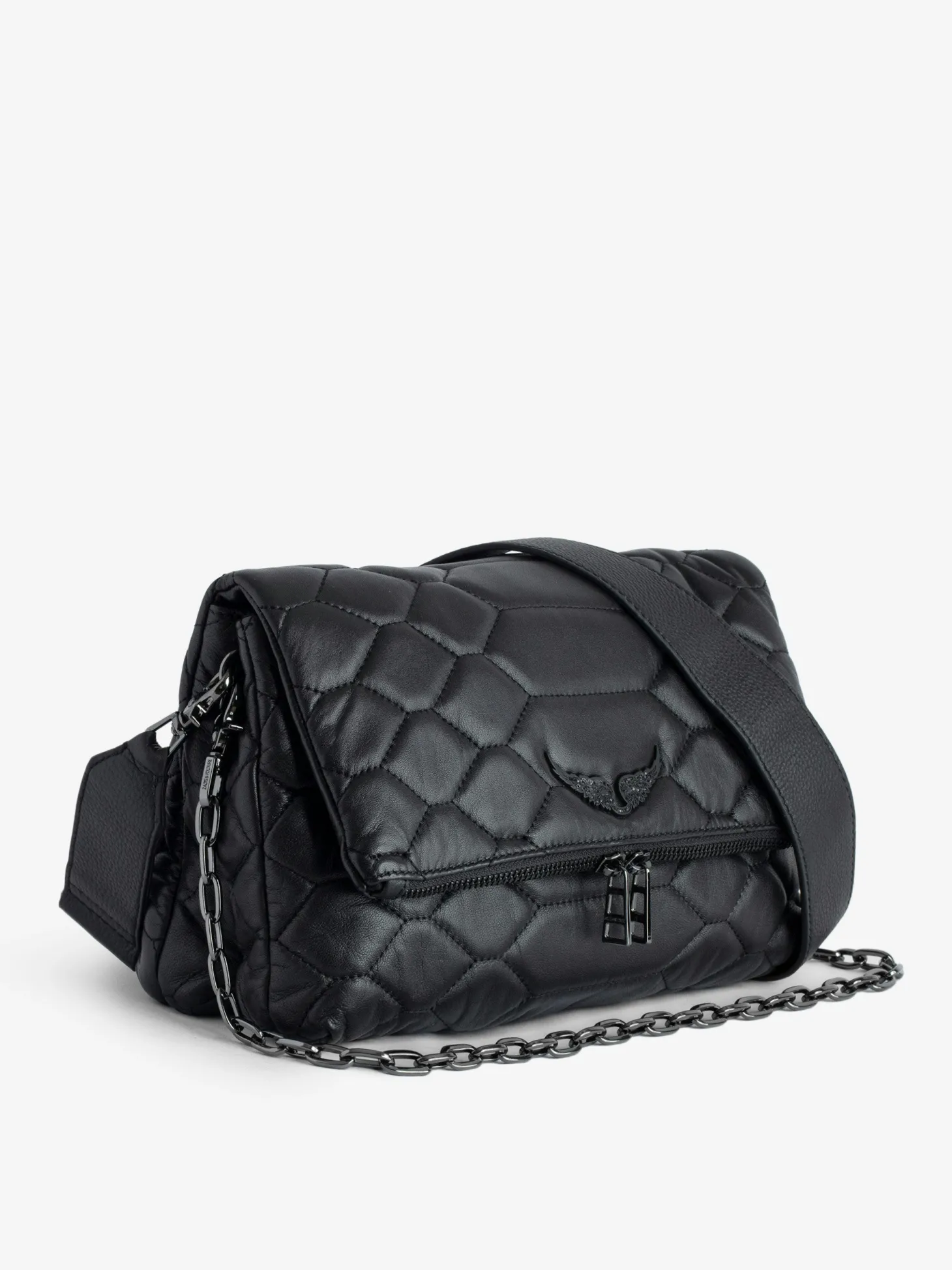 Clearance Zadig & Voltaire Rocky XL Mat Scale BagICONIC Black