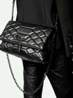 Clearance Zadig & Voltaire Rocky XL Mat Scale BagICONIC Black