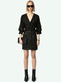 Sale Zadig & Voltaire Rosli Velvet DressNEW Black