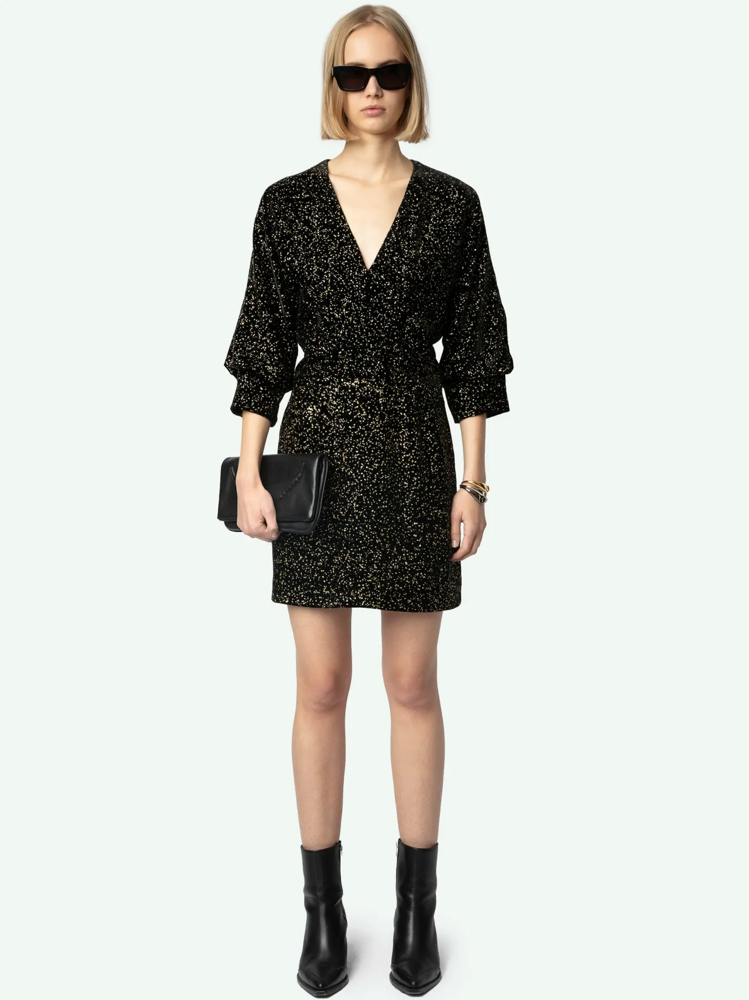 Sale Zadig & Voltaire Rosli Velvet DressNEW Black