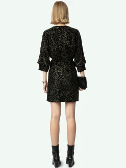 Sale Zadig & Voltaire Rosli Velvet DressNEW Black
