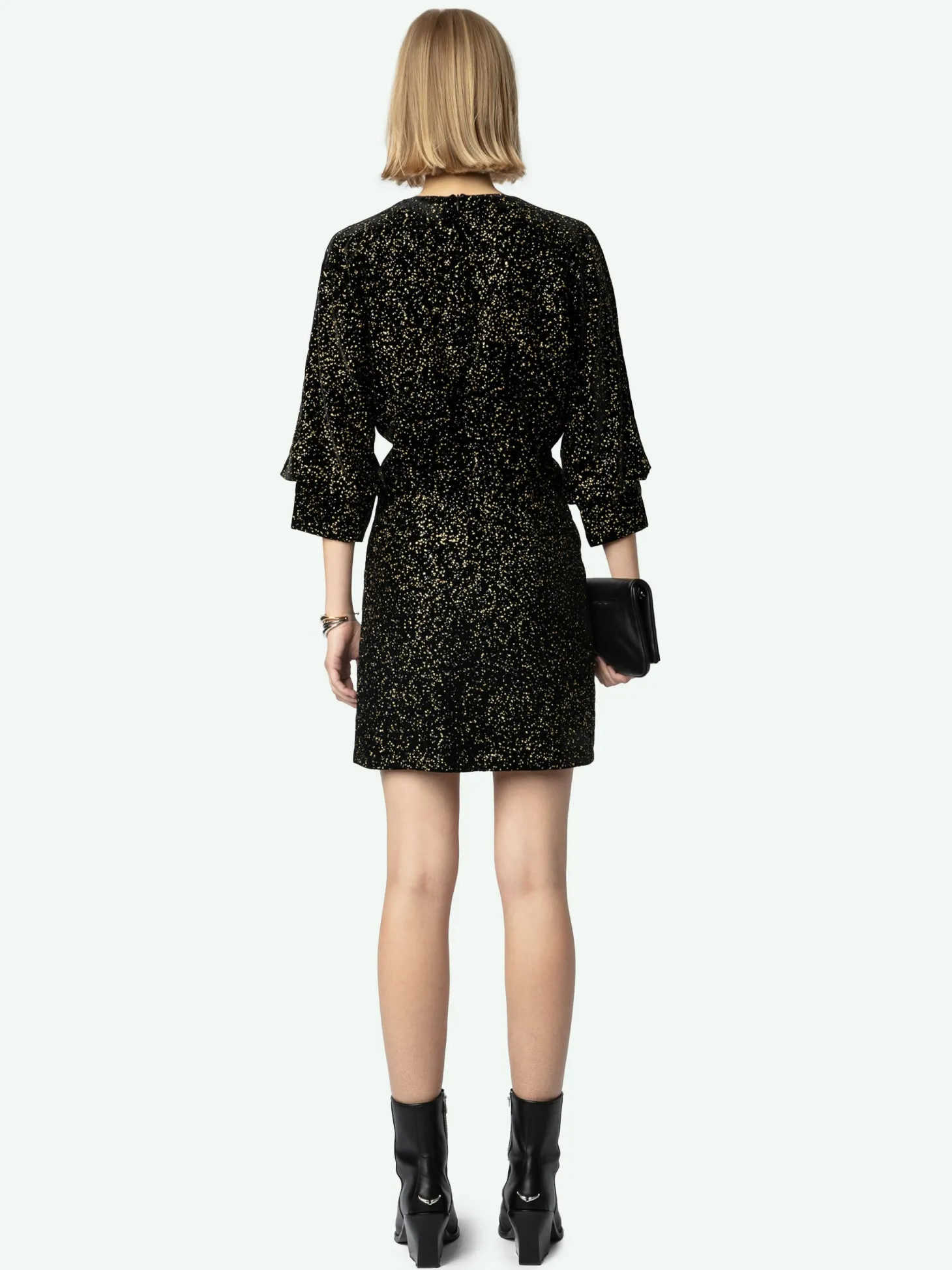 Sale Zadig & Voltaire Rosli Velvet DressNEW Black