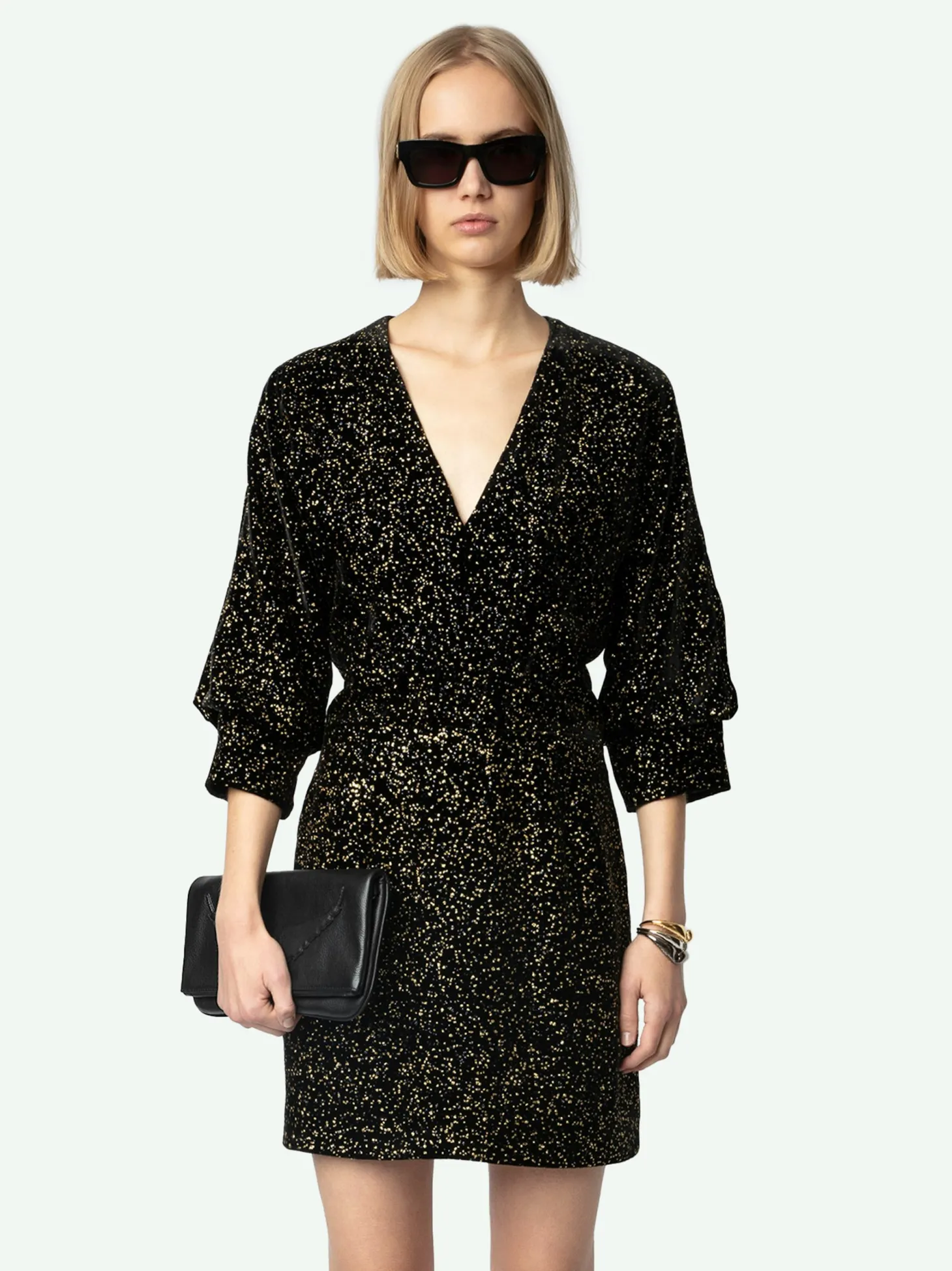 Sale Zadig & Voltaire Rosli Velvet DressNEW Black