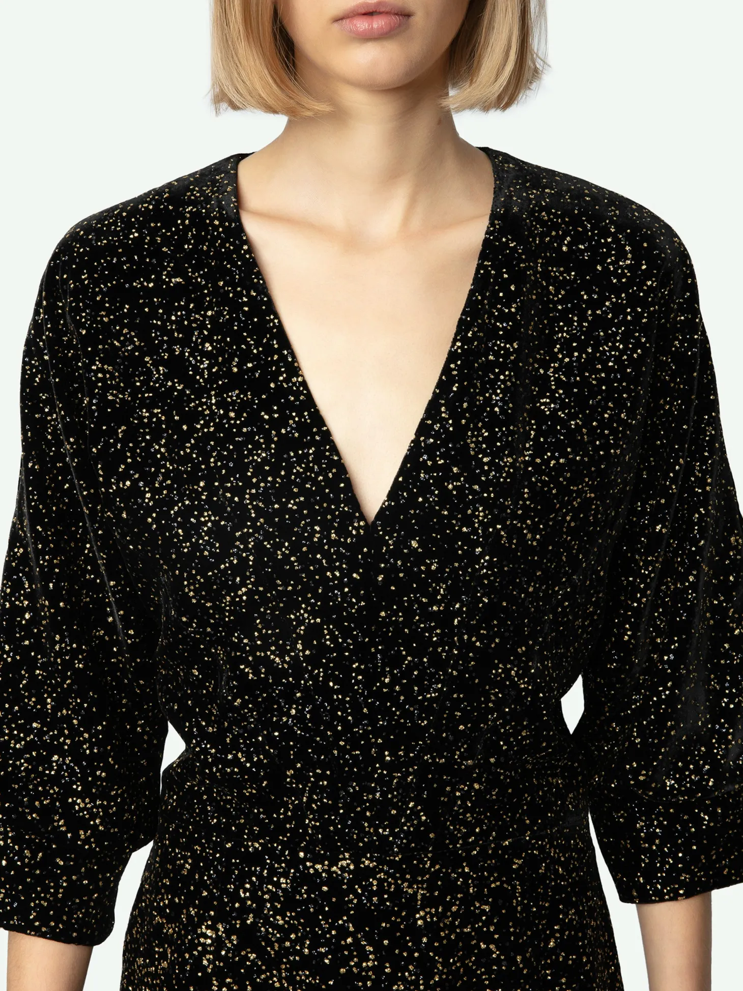Sale Zadig & Voltaire Rosli Velvet DressNEW Black