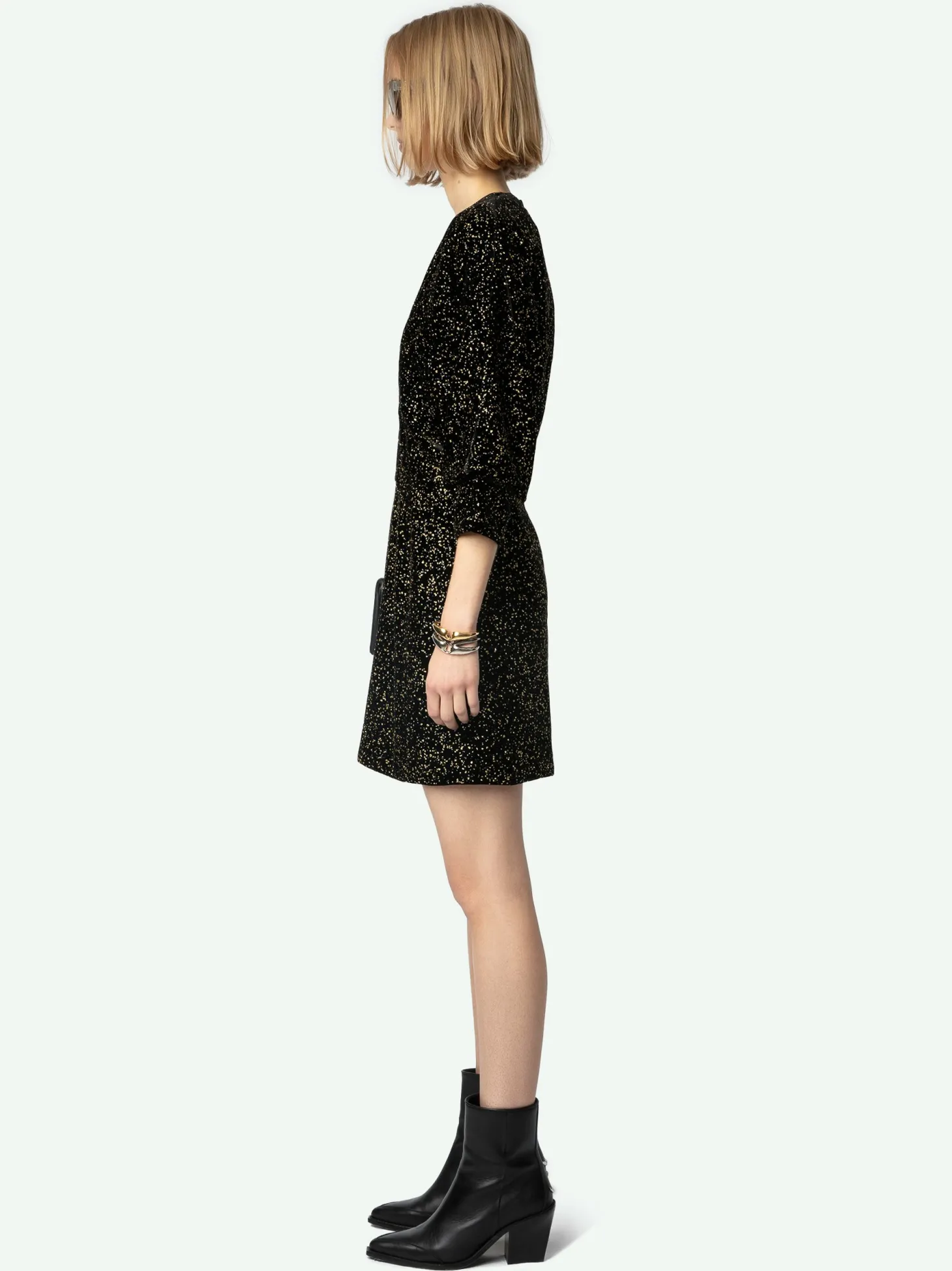 Sale Zadig & Voltaire Rosli Velvet DressNEW Black