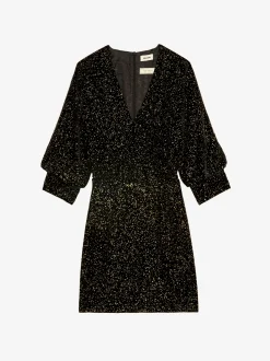 Sale Zadig & Voltaire Rosli Velvet DressNEW Black