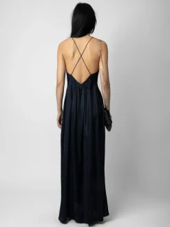 Flash Sale Zadig & Voltaire Satin Rayon Dress Encre