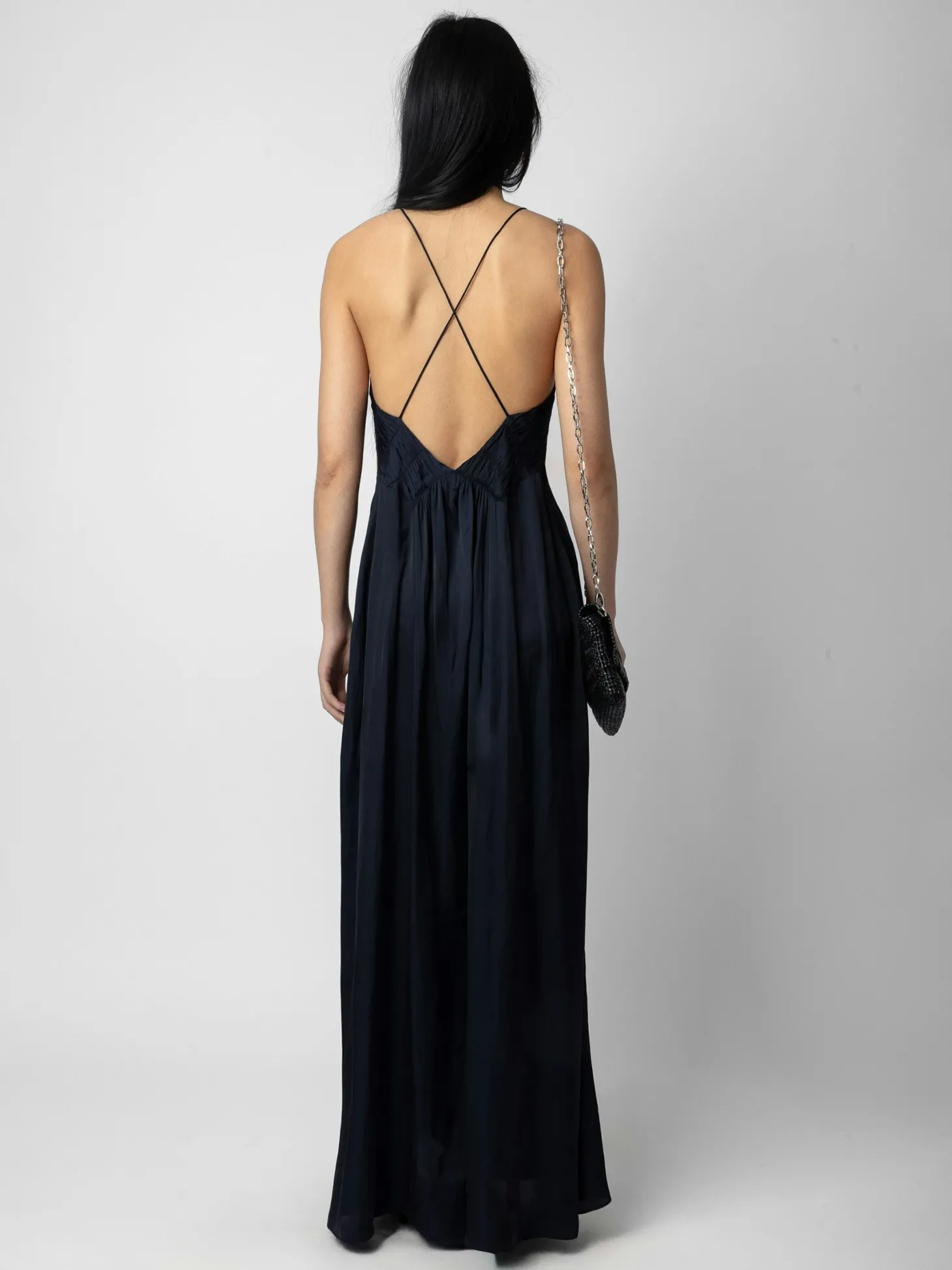 Flash Sale Zadig & Voltaire Satin Rayon Dress Encre
