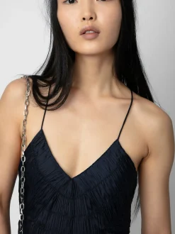 Flash Sale Zadig & Voltaire Satin Rayon Dress Encre