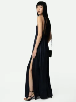 Flash Sale Zadig & Voltaire Satin Rayon Dress Encre
