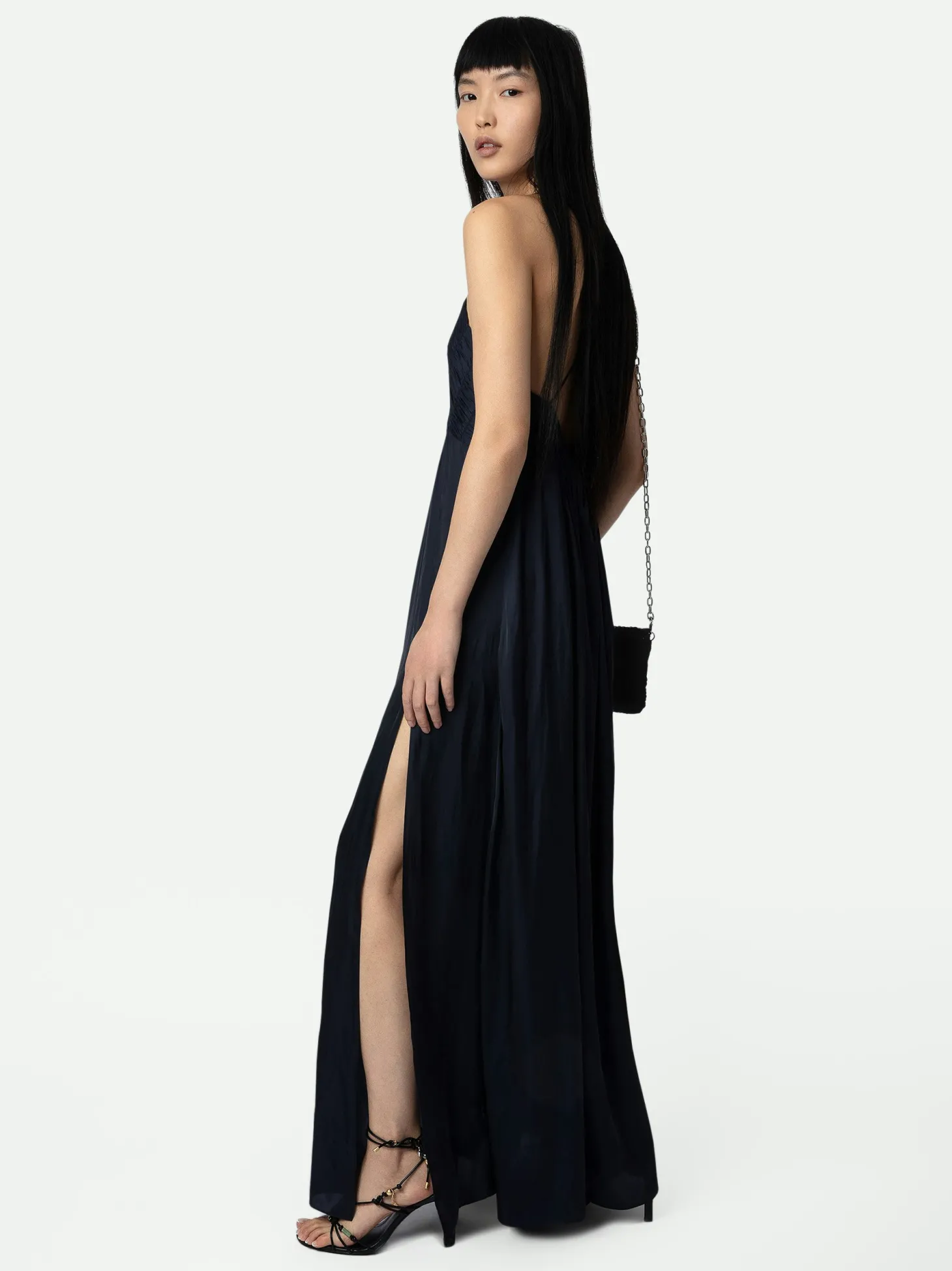 Flash Sale Zadig & Voltaire Satin Rayon Dress Encre