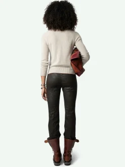 New Zadig & Voltaire Sourcy Cashmere Sweater Latte