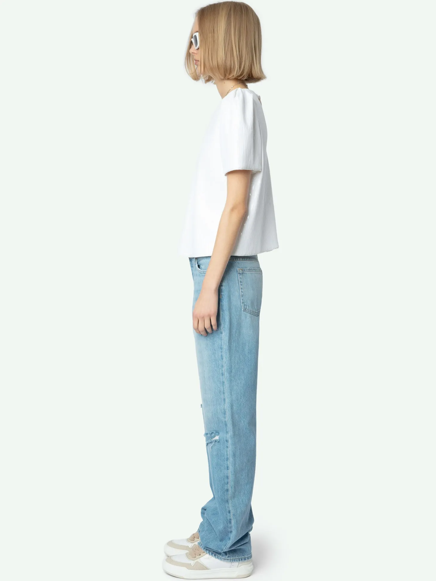 Store Zadig & Voltaire Stevie Ripped 90's Jeans Lightwash